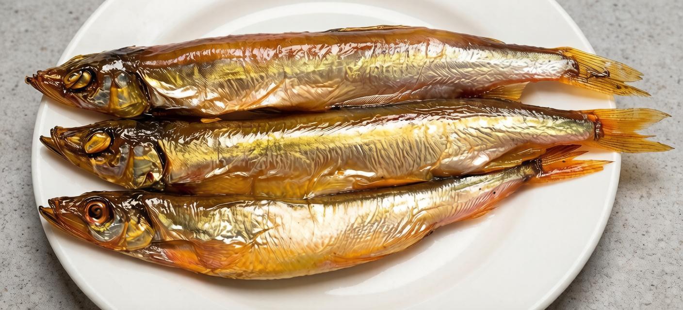 Корюшка с икрой холодного копчения