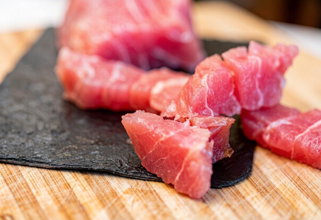 Тунец холодного копчения кусок